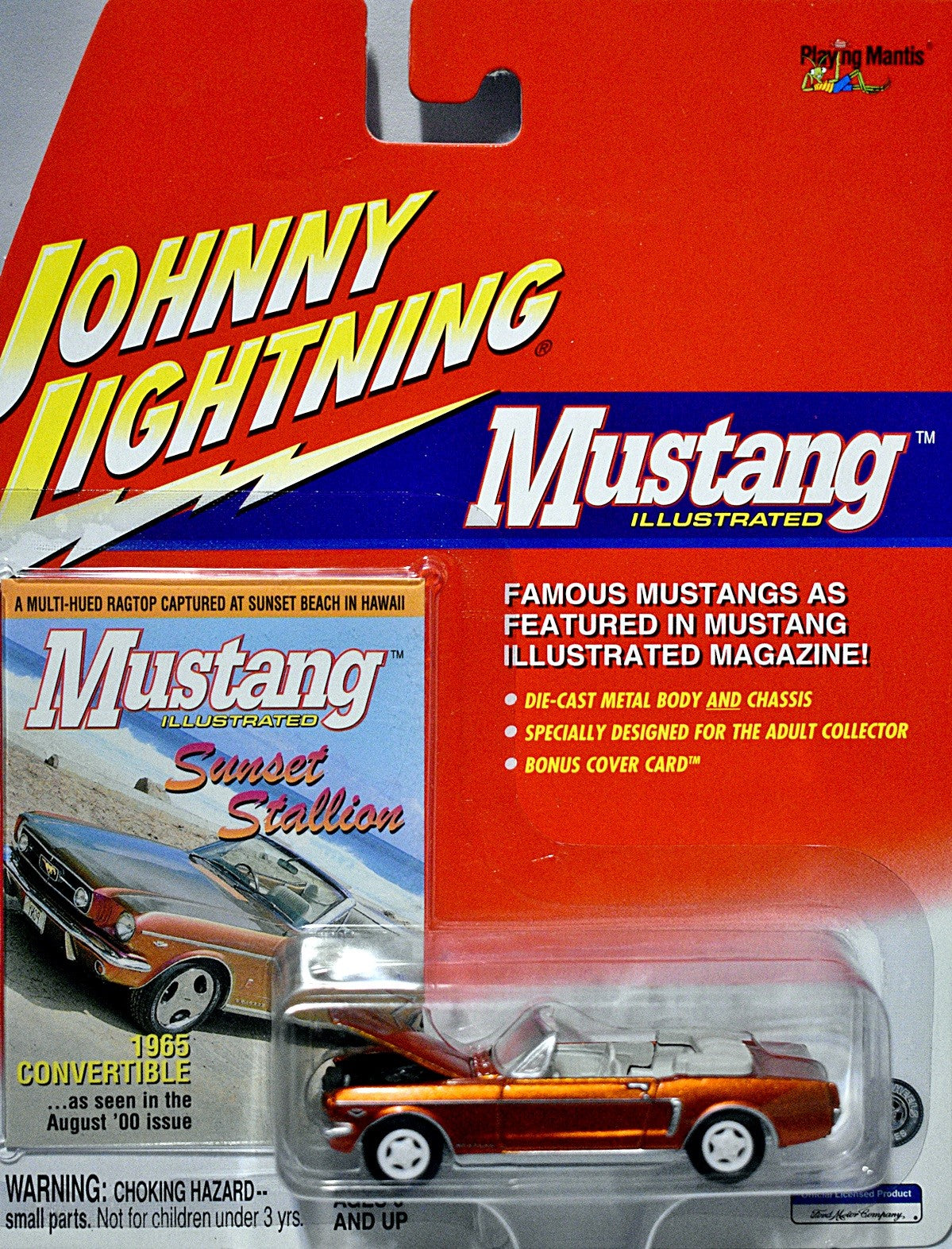 Johnny Lightning Rare White Lightning Mustang Illustrated 1965 Ford Mustang Convertible