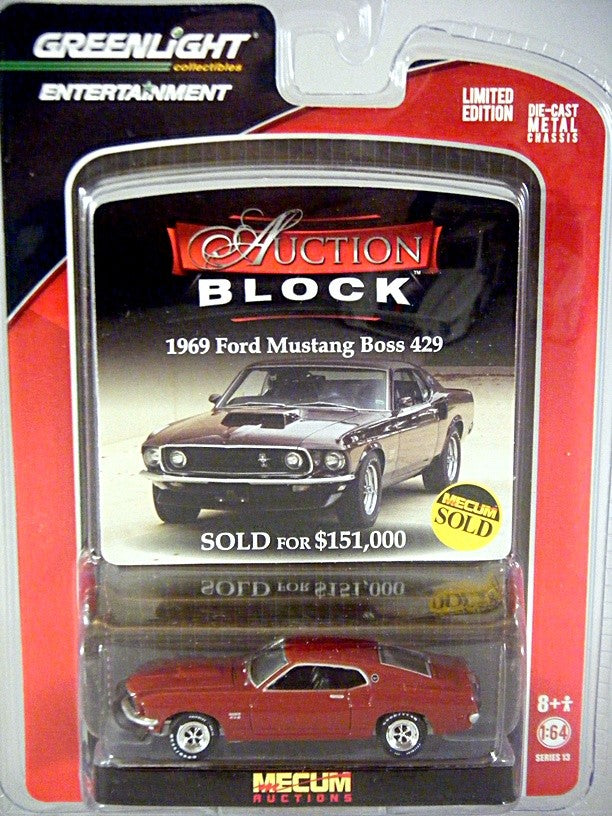 Greenlight Auction Block (Mecum) 1969 Ford Mustang Boss 429
