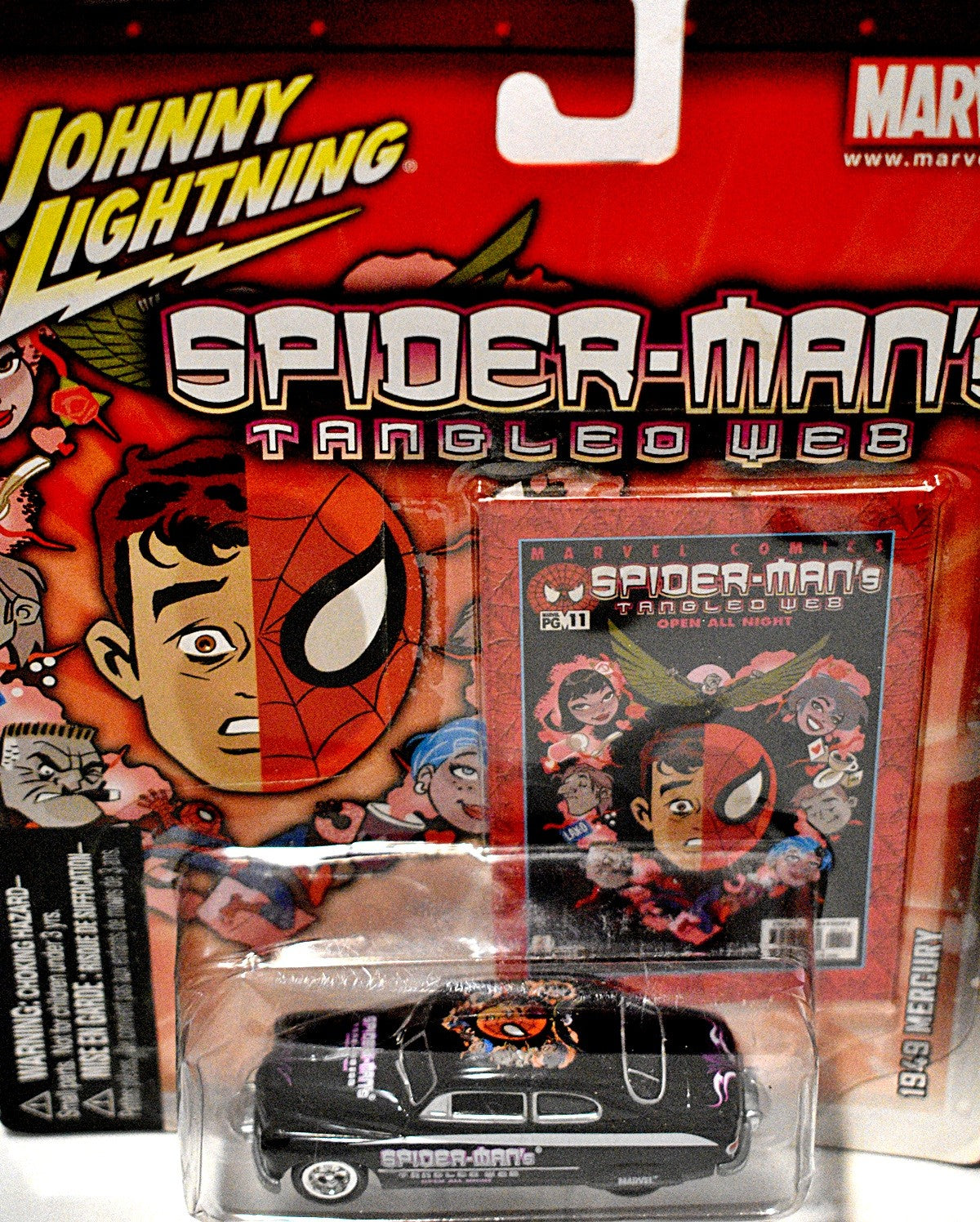 Johnny Lightning - Marvel Comics - Spiderman 49 Mercury Lead Sled Coupe