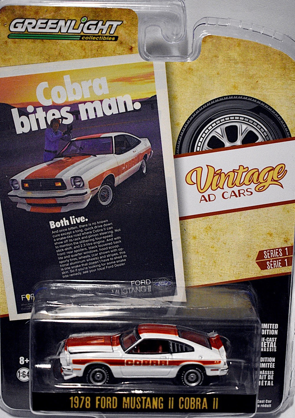Greenlight Vintage Auto Ads - 1978 Ford Mustang II COBRA II