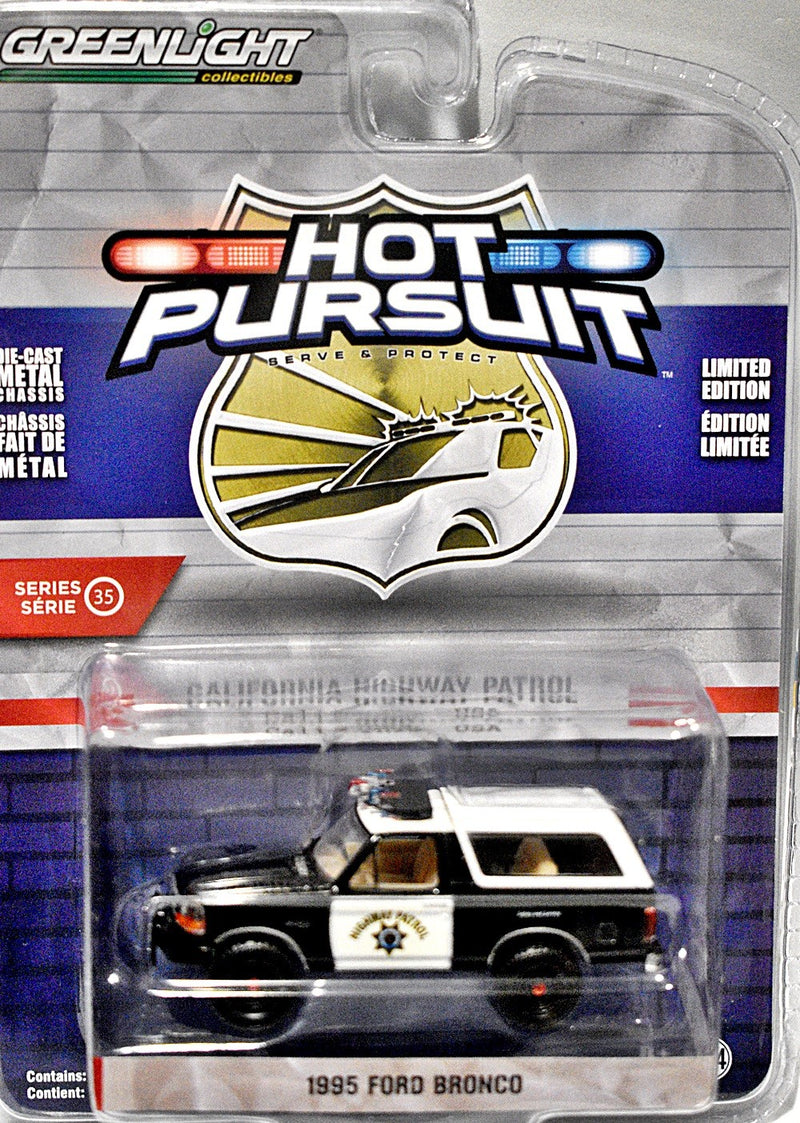 Greenlight - Hot Pursuit - California Highway Patrol - 1995  Ford Bronco