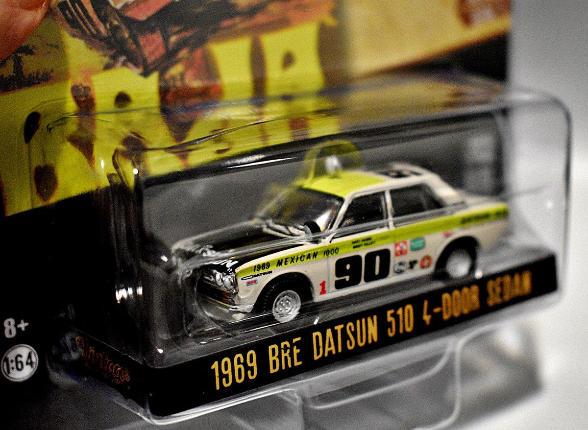 Greenlight Vintage Auto Ads - 1969 BRE Datsun 510 4 Door Sedan - BAJA