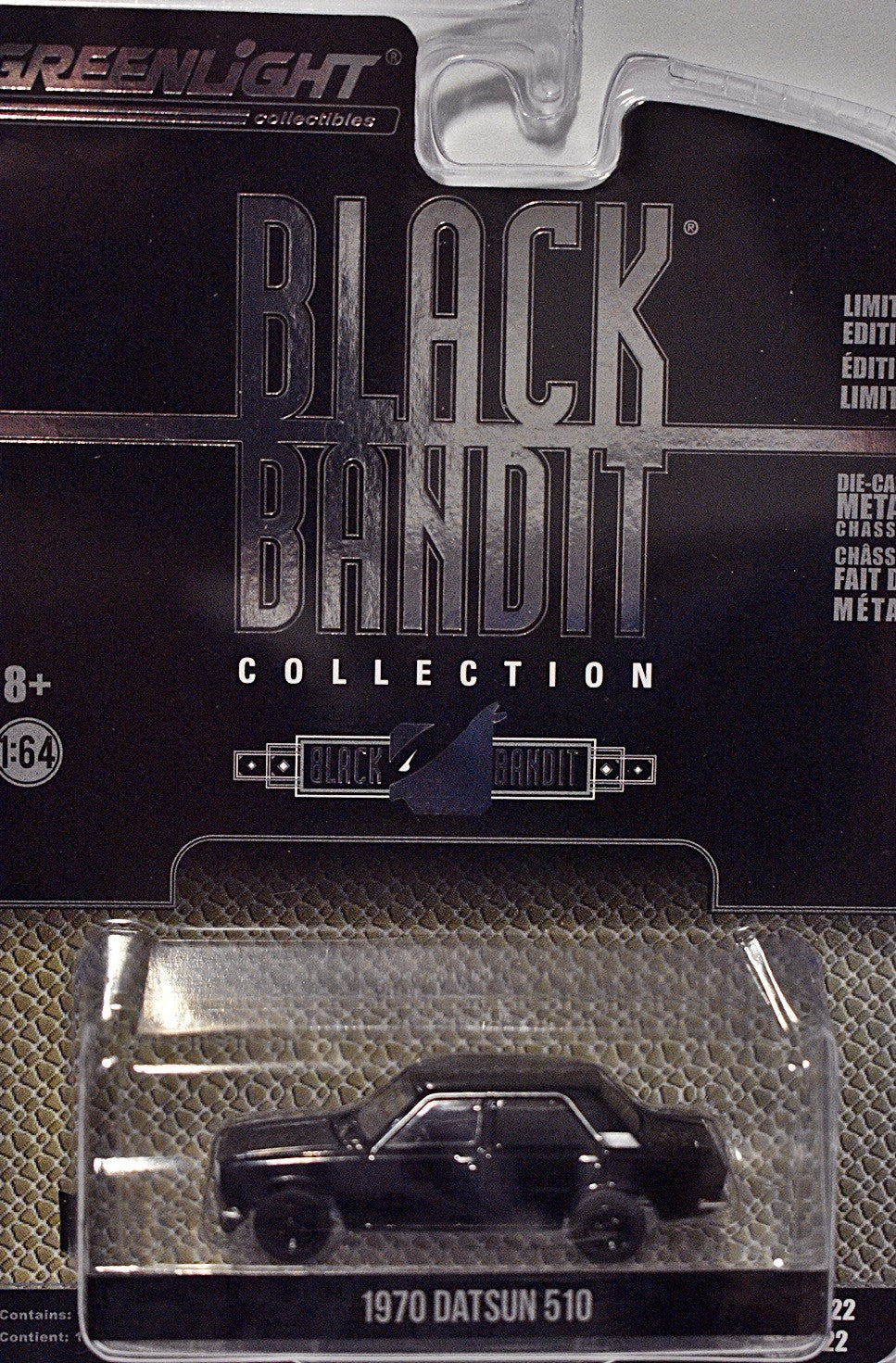Greenlight - Black Bandit -  Murdered Out 1970 Datsun 510