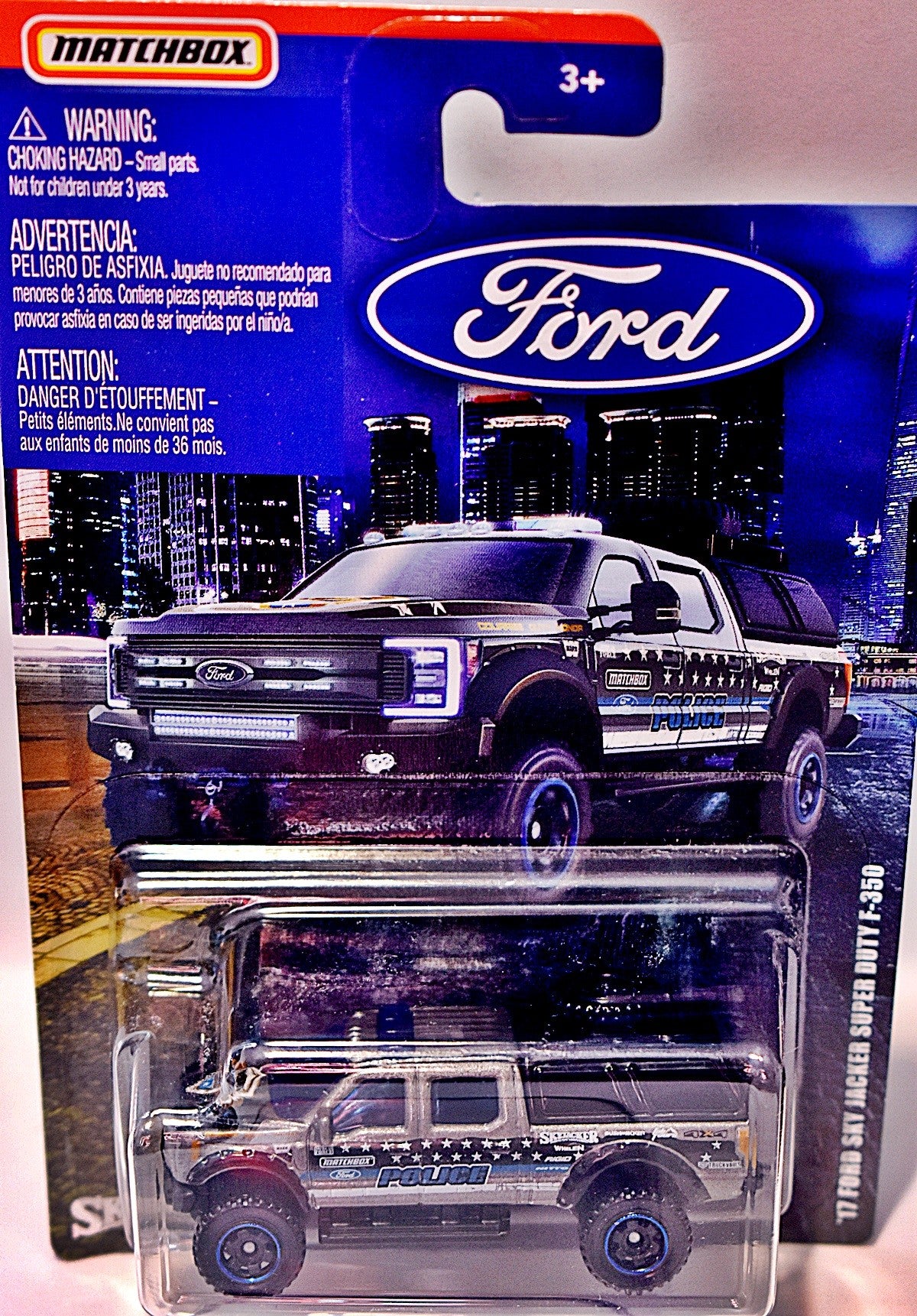 Matchbox SkyJacked Ford F-350 Police Pickup Truck