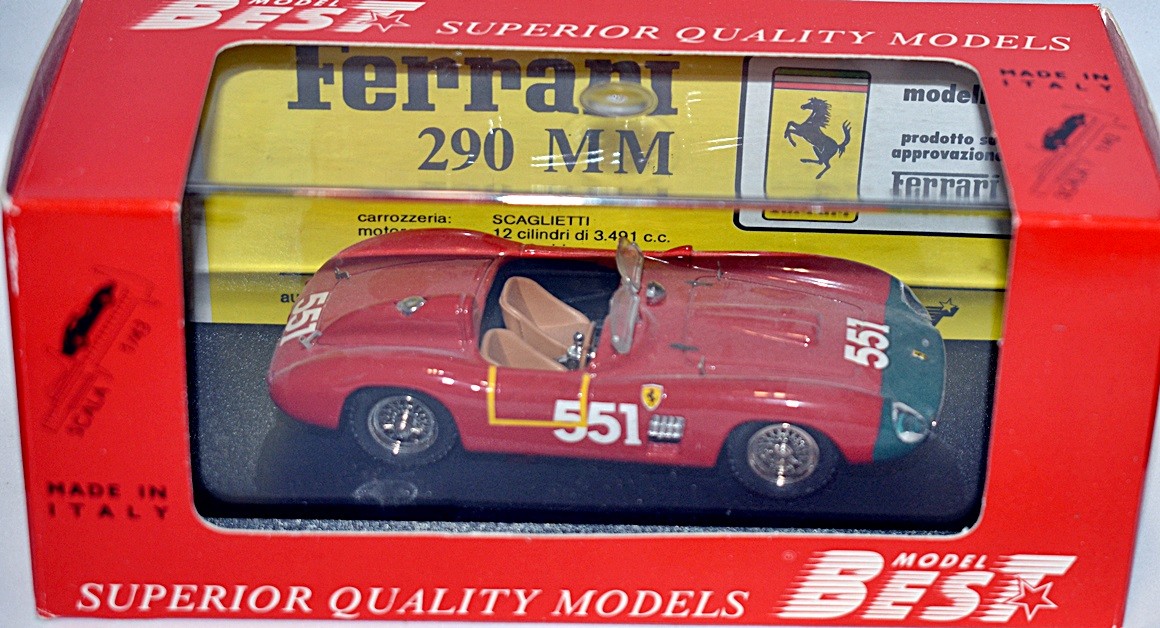 Best Model (9069) 1956 Ferrari 290 Mille Miglia Race Car