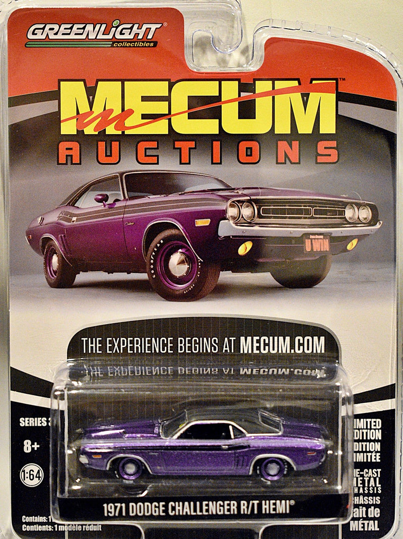 Greenlight Mecum Auction Block - 1971 Dodge Challenger R/T Hemi