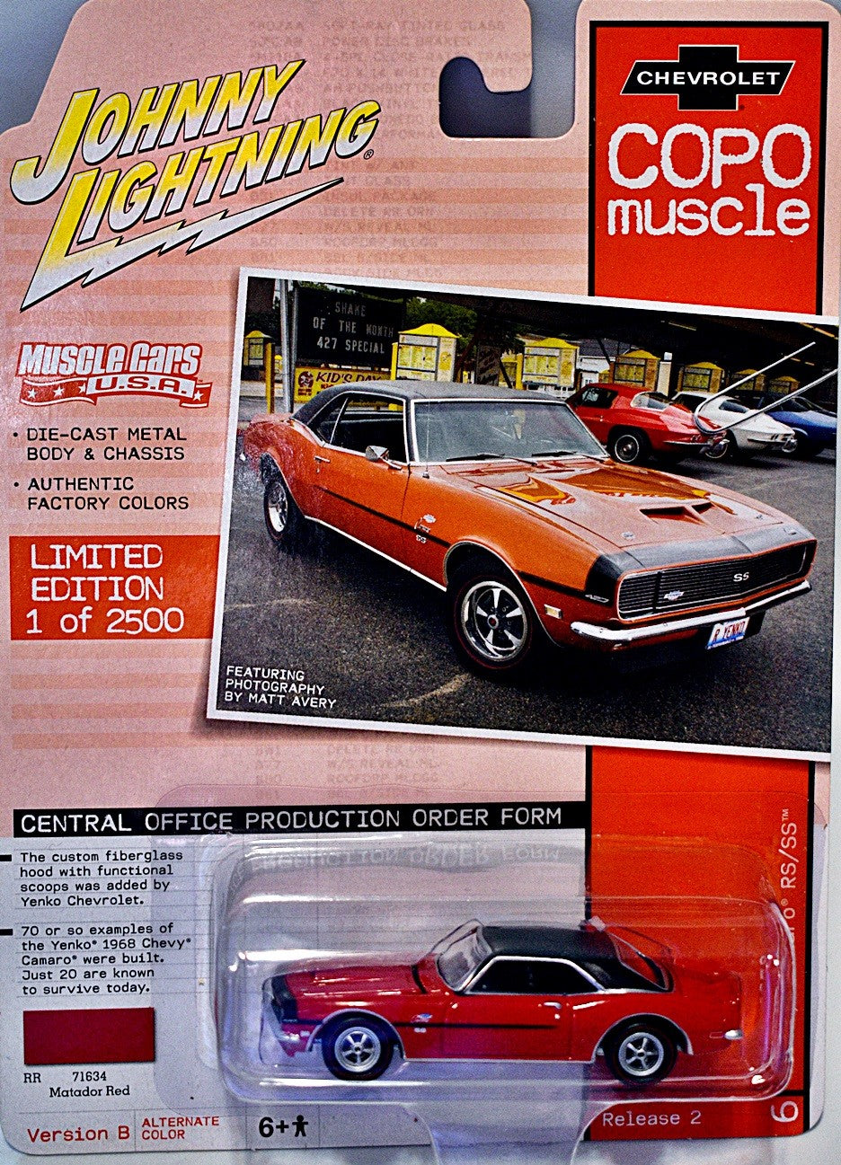 Johnny Lightning Muscle Cars USA- Copo Muscle - 1968 Yenko  Chevrolet Camaro