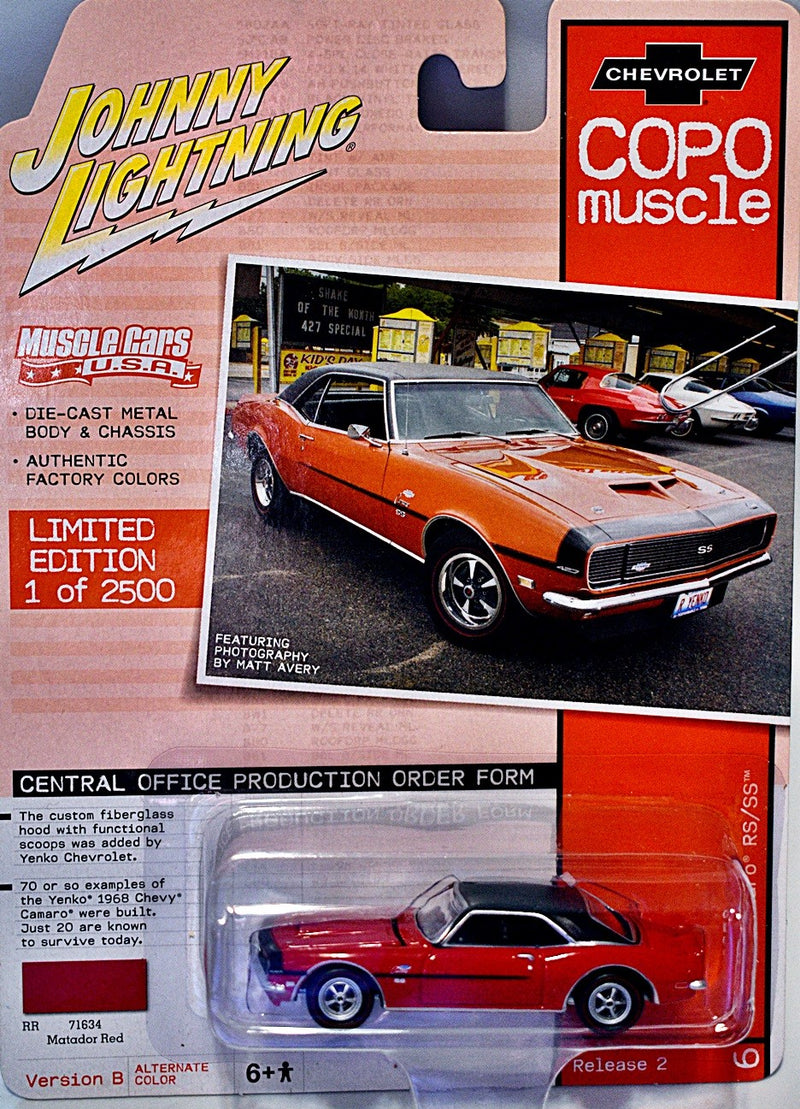 Johnny Lightning Muscle Cars USA- Copo Muscle - 1968 Yenko  Chevrolet Camaro
