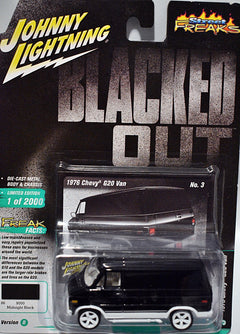 Johnny Lightning Street Freaks - Blacked Out - 1976 Chevrolet G20 Van