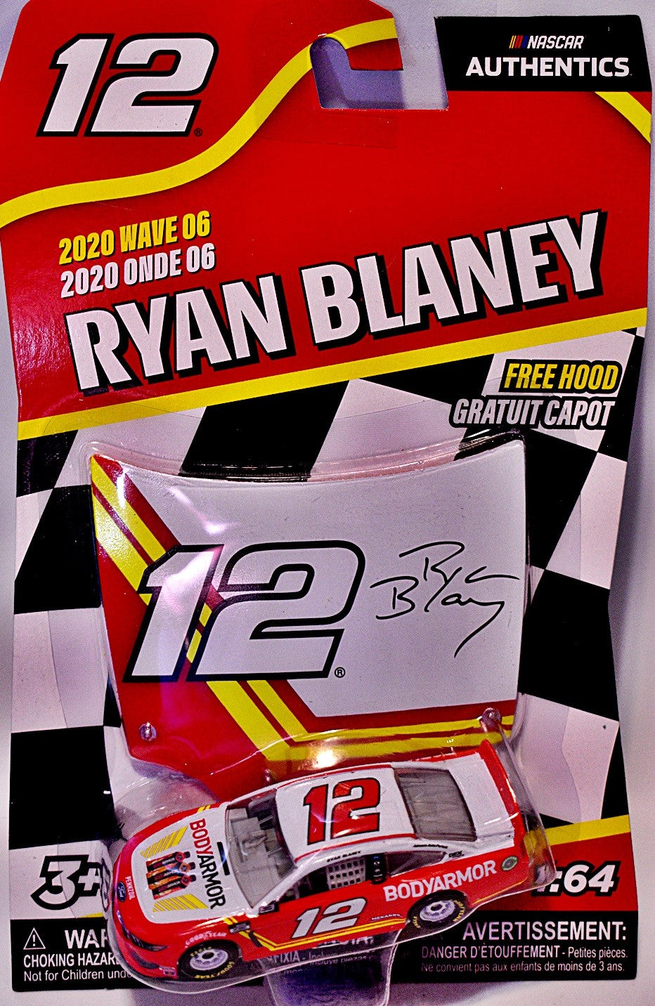 NASCAR Authentics - Ryan Blaney BodyArmor  Ford Mustang