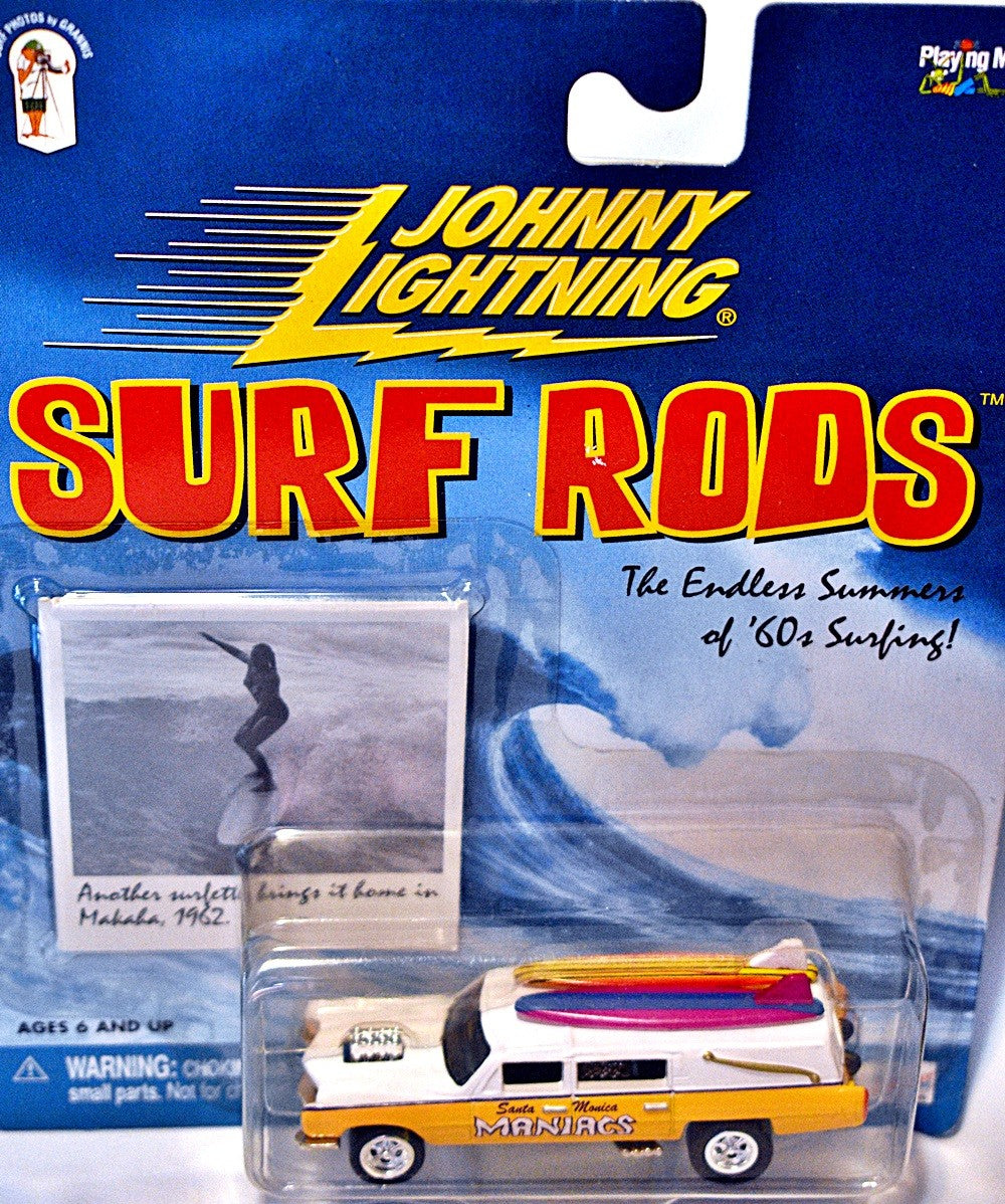 Johnny Lightning Surf Rods -  Santa Monica Maniacs Cadillac Hearse