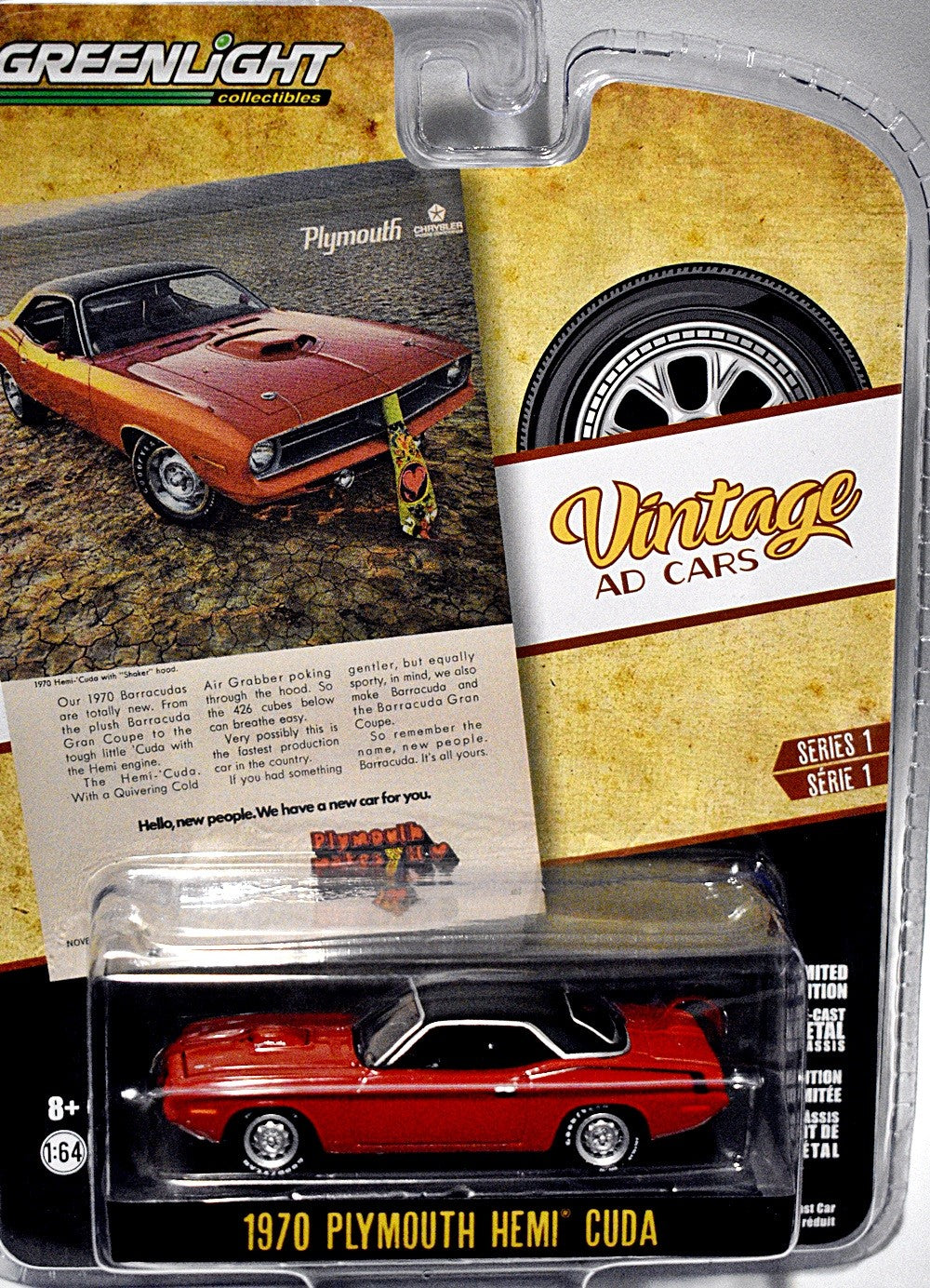 Greenlight Vintage Auto Ads - 1970 Plymouth Hemi Cuda