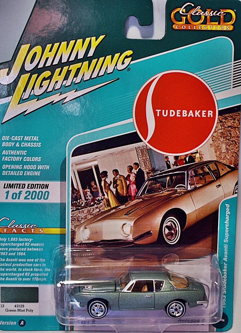 Johnny Lightning Classic Gold - 1963 Studebaker Avanti Supercharged