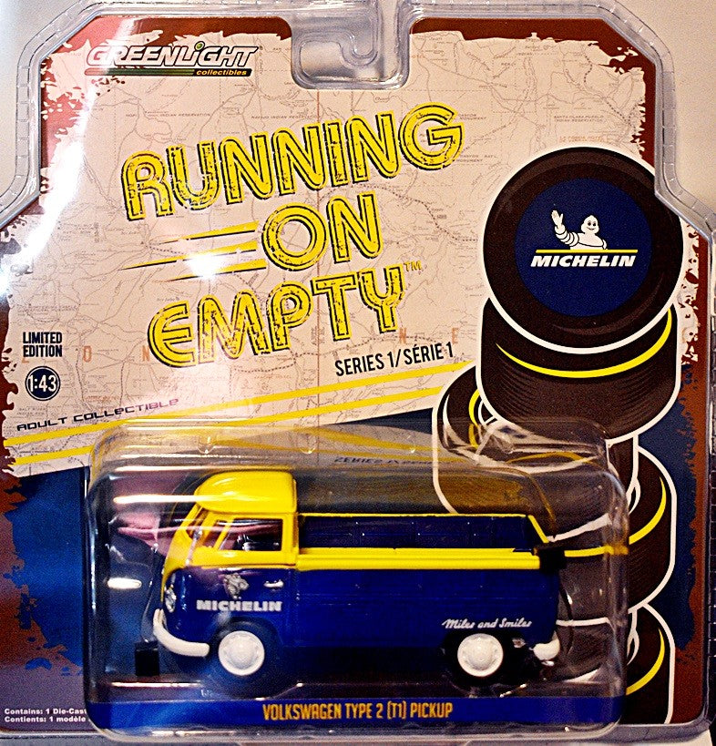 Greenlight -  LE 1:43 Scale - Running on Empty - Michelin Volkswagen Type 2 Pickup Truck