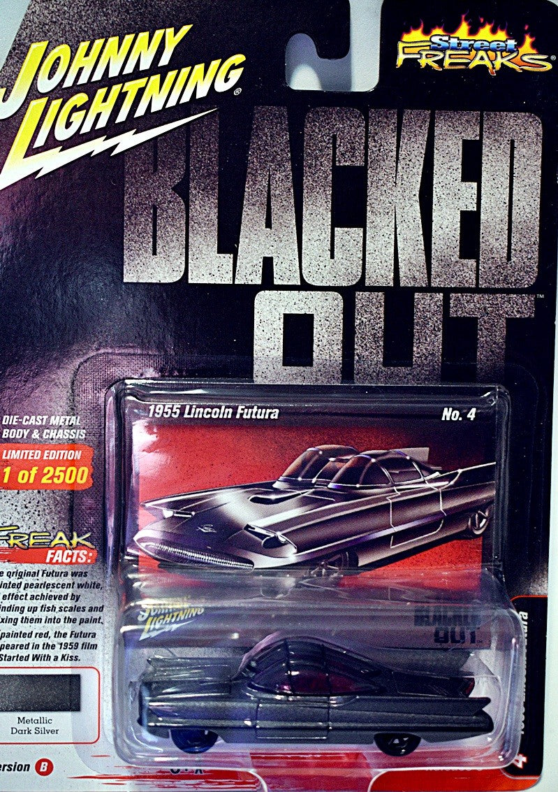 Johnny Lightning Street Freaks - Blacked Out - 1955 Lincoln Futura Concept Car