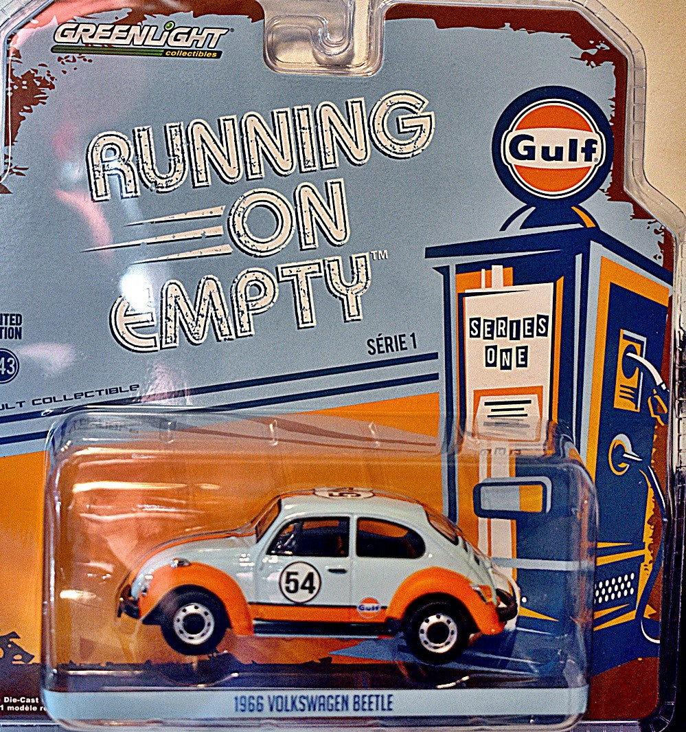 Greenlight - Running on Empty -  1:43 Scale Gulf Racing Volkswagen Beetle
