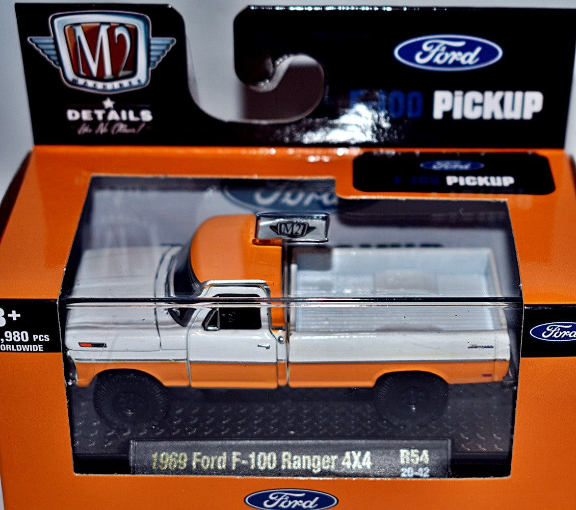 M2 Machines Auto-Thentics - 1969 Ford F-100 Ranger 4x4 Pickup Truck