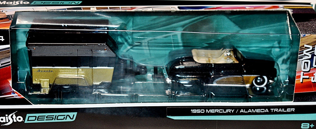 Maisto - Transport - 1950 Mercury Lead Sled Convertible and Alemeda Trailer