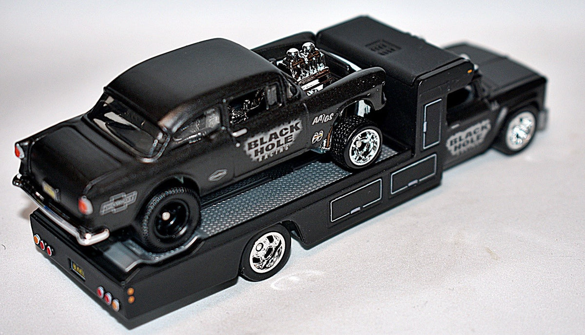 Hot Wheels: Black Hole Racing Team - 55 Chevy NHRA Gasser & Transporter