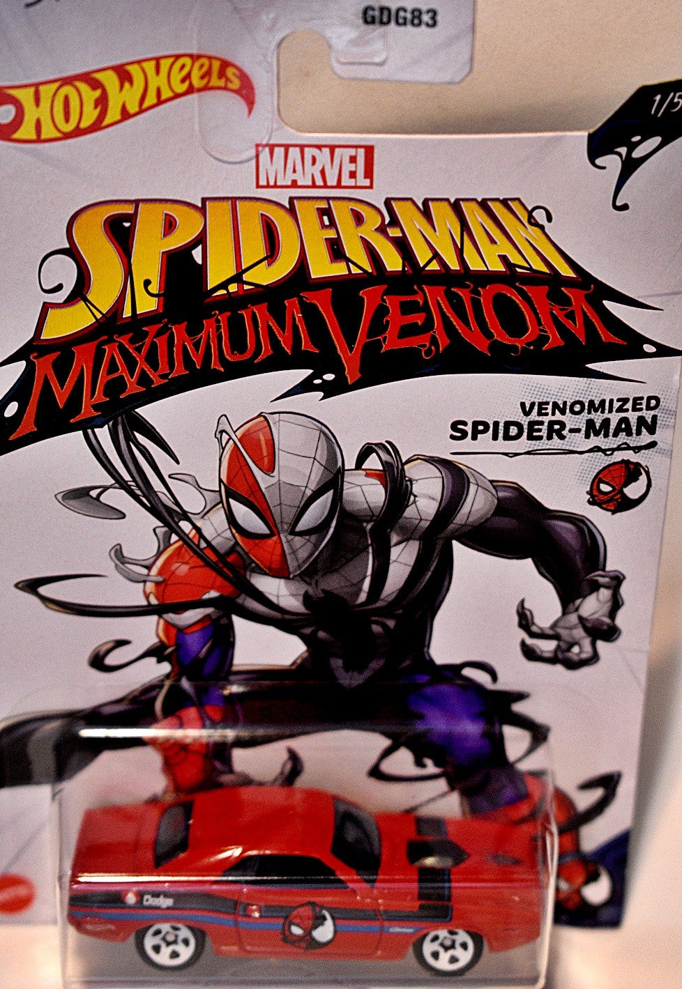 Hot Wheels - Marvel - Spiderman Maxium Venom -  1970 Dodge Hemi Challenger