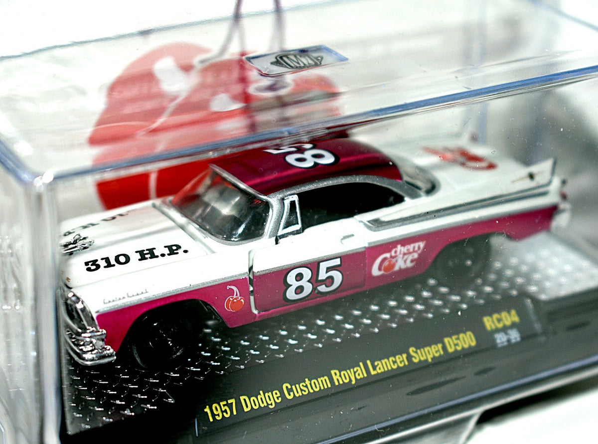 M2 Machines - Coca-Cola - 1957 Dodge Custom Royal Lancer Super D500 NASCAR Stock Car