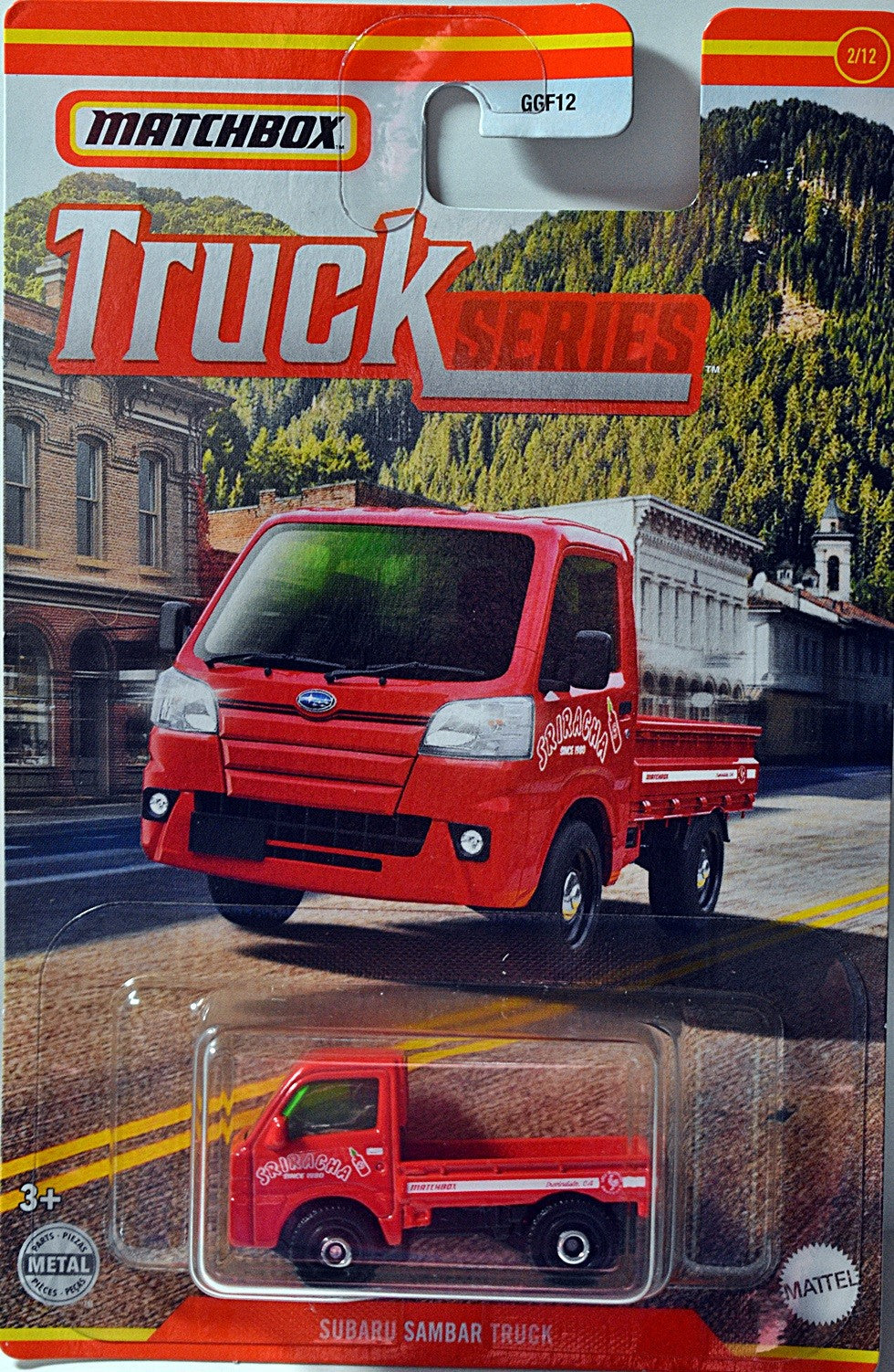 Matchbox Subaru Sambar Sriracha company Flatbed Truck