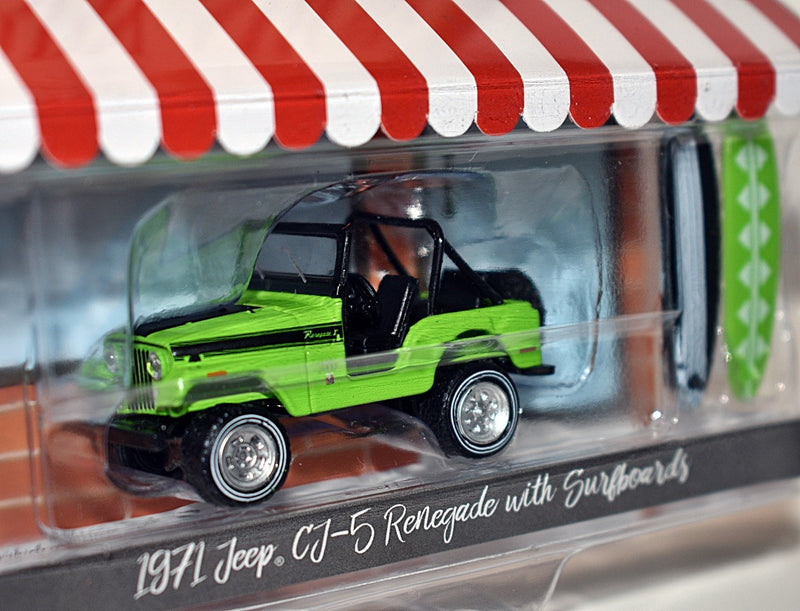 Greenlight Hobby Shop - 1971 Jeep CJ-5 Renegade w/ Surfboards