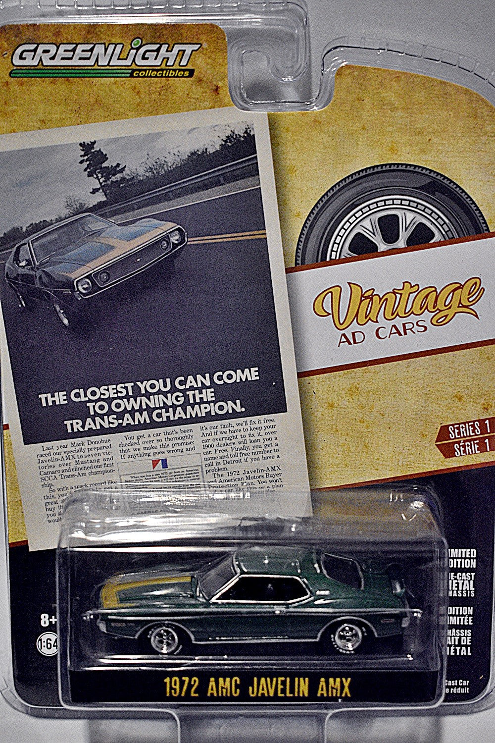 Greenlight Vintage Auto Ads - 1972 AMC Javelin AMX