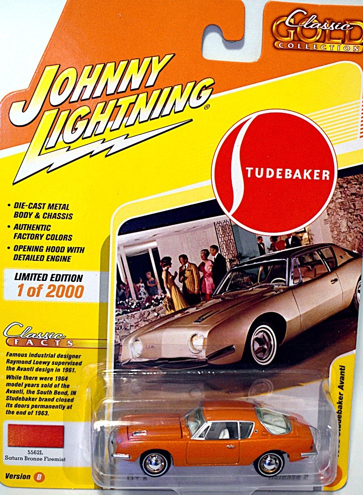 Johnny Lightning Classic Gold - 1963 Studebaker Avanti Supercharged