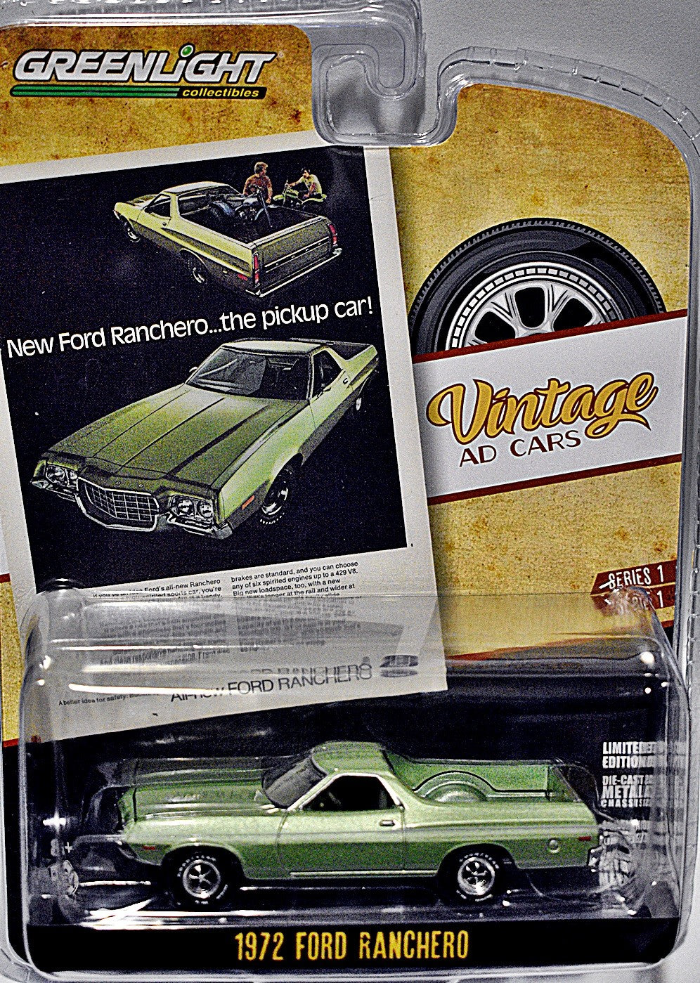 Greenlight Vintage Auto Ads - 1972 Ford Ranchero Pickup Truck