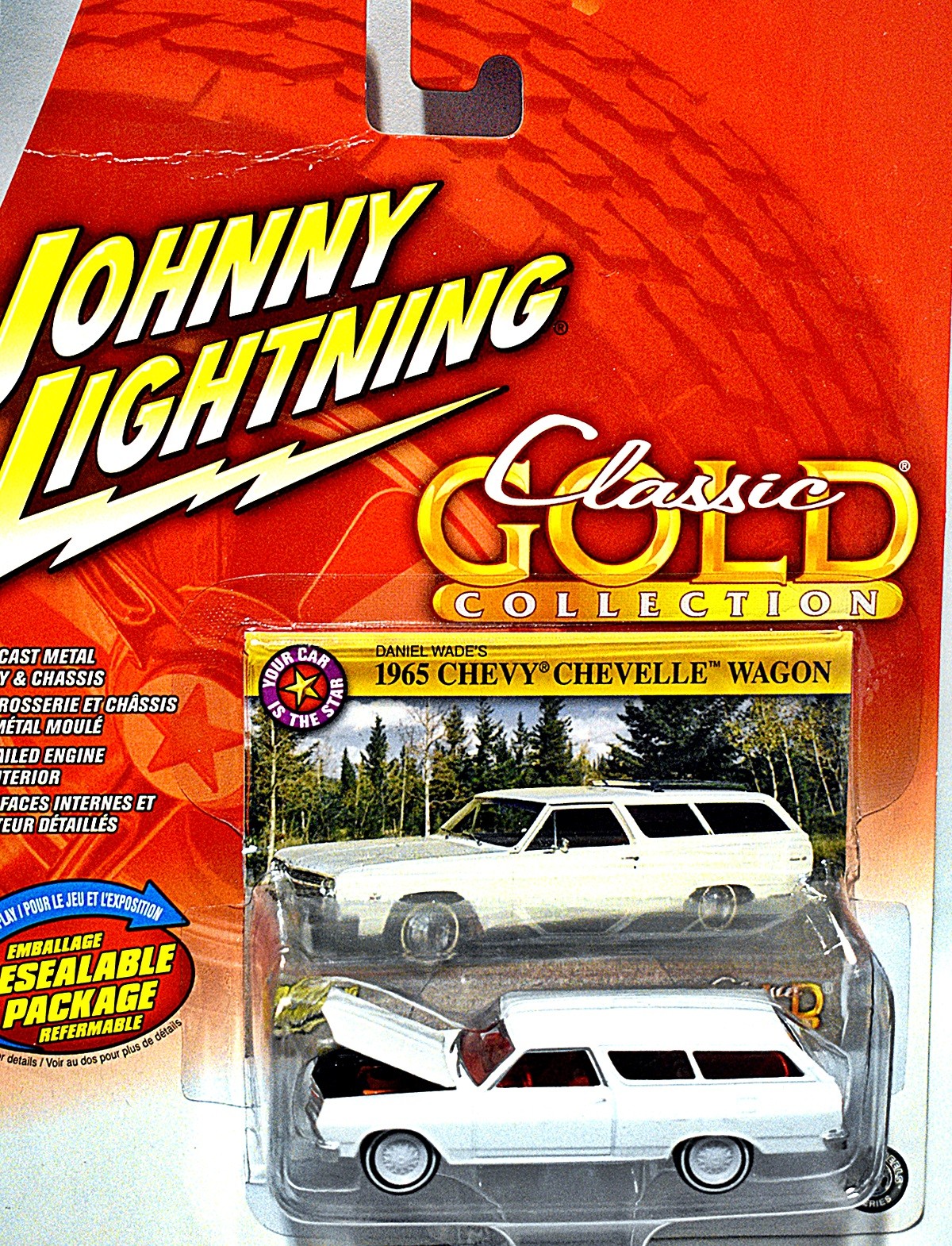 Rare Johnny Lightning Classic Gold - White Lightning! 1965 Chevrolet Chevelle 2 Door Wagon