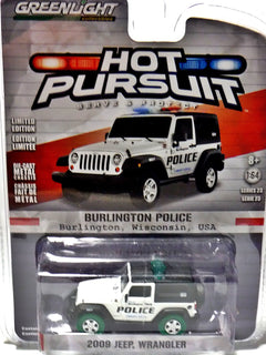 Greenlight - Green Machine - Burlington WI Police Jeep Wrangler