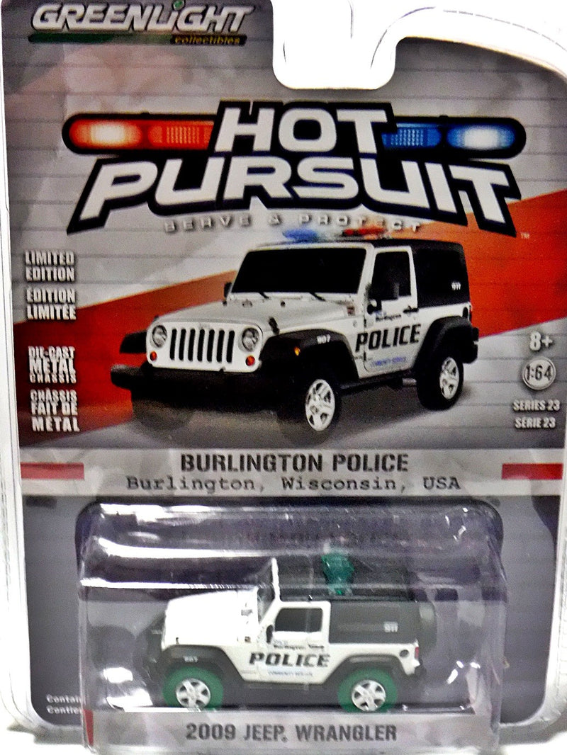Greenlight - Green Machine - Burlington WI Police Jeep Wrangler