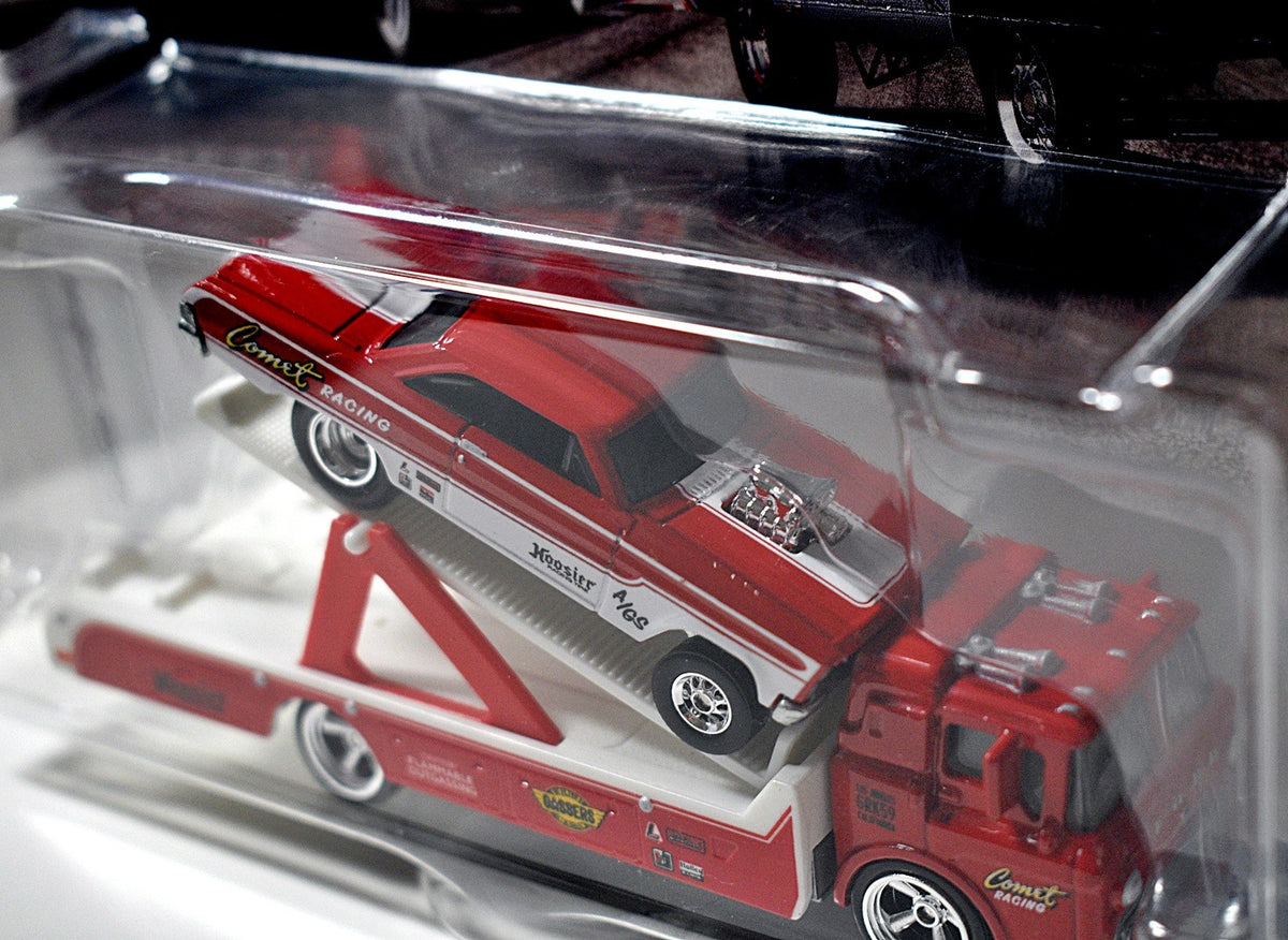 Hot Wheels Car Culture - Team Transport - 1965 Mercury Comet Cyclone NHRA Gasser & 1960's Ford C-800 Transporter