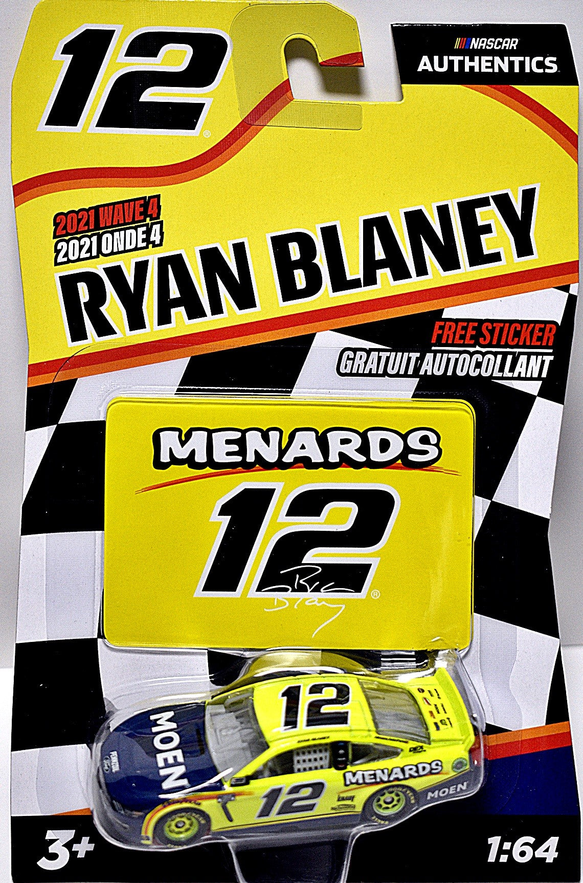 NASCAR Authentics - Ryan Blaney MOEN Menards Ford Mustang