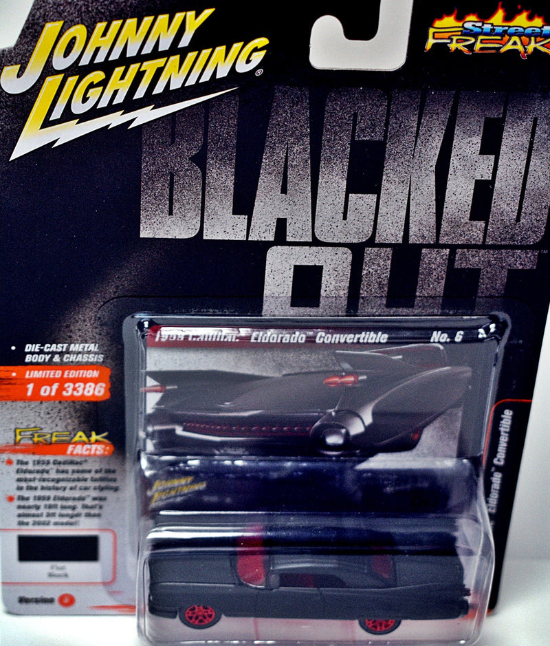 Johnny Lightning Street Freaks - Blacked Out - 1959 Cadillac Eldorado Convertible