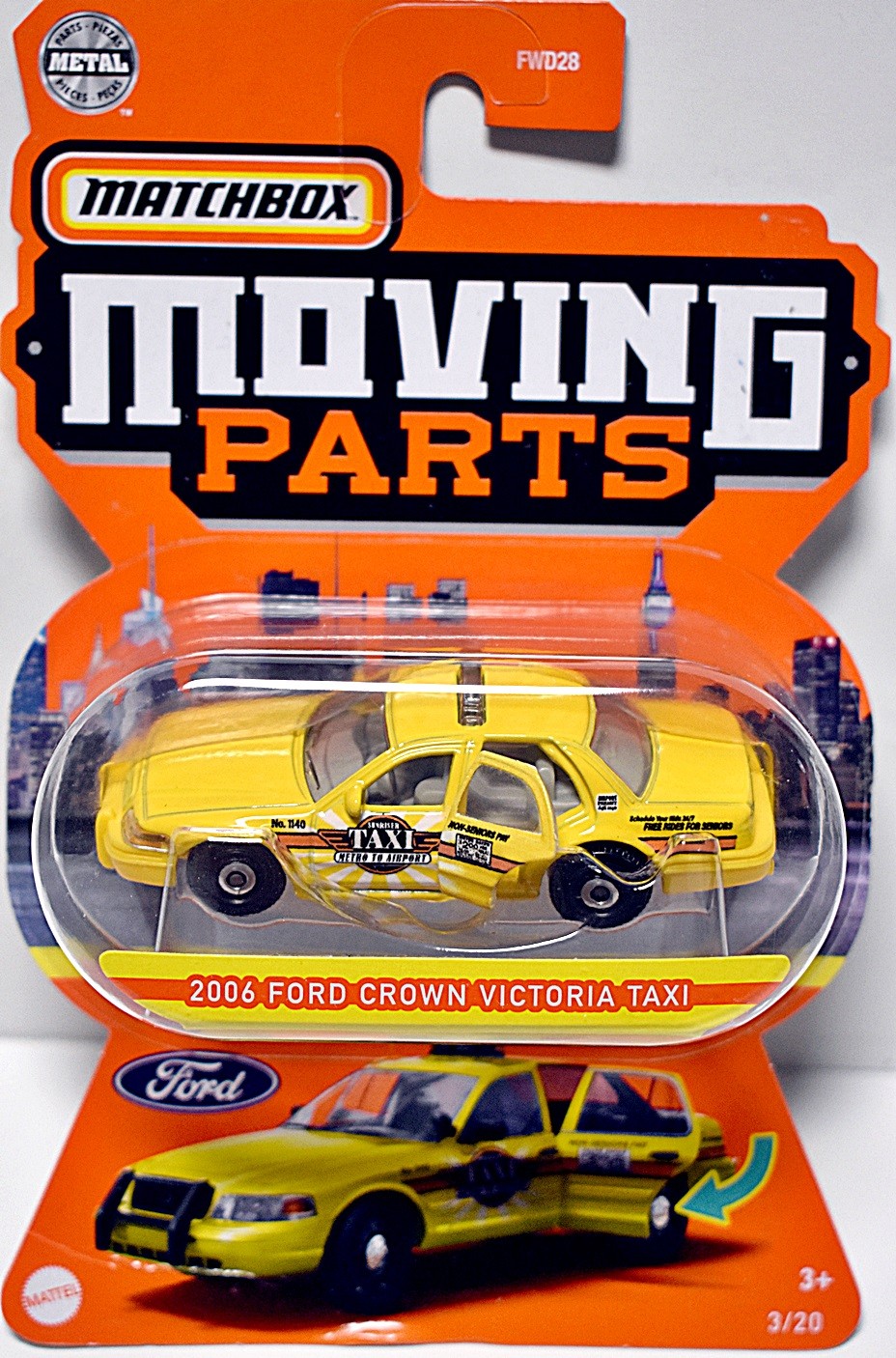 Matchbox - 2006 Ford Crown Victoria Taxi Cab