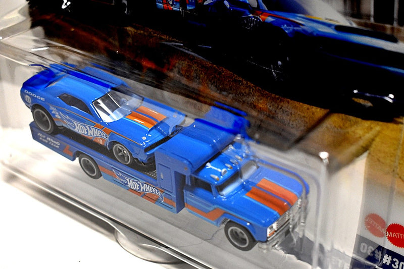 Hot Wheels Car Culture - Team Transport - NHRA - 2018 Dodge Challenger SRT Demon and 1960's Retro Dodge Transporter