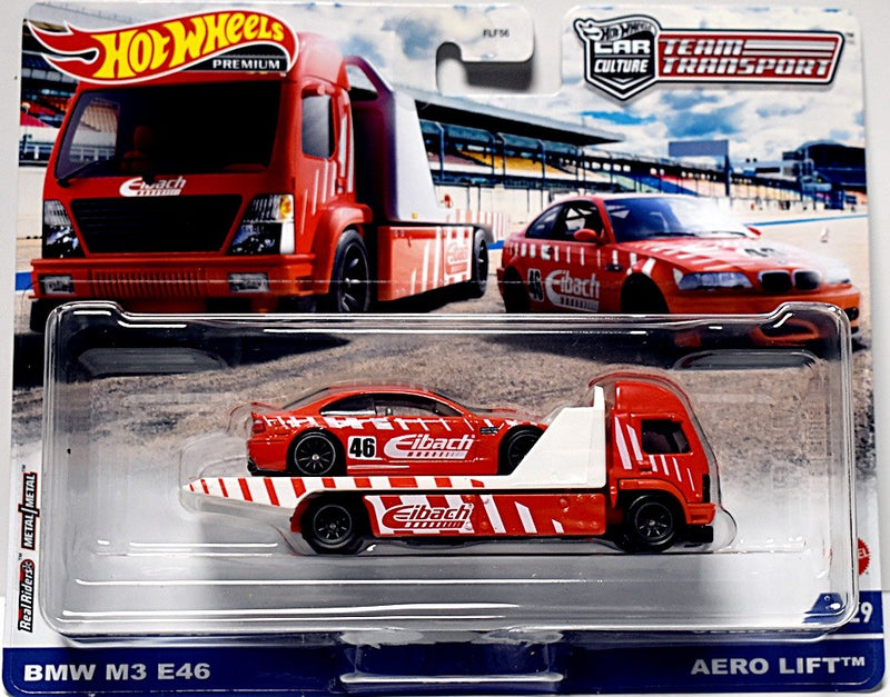 Hot Wheels Car Culture - Team Transport - BMW M3 E46 Eibach Race Car and Transporter
