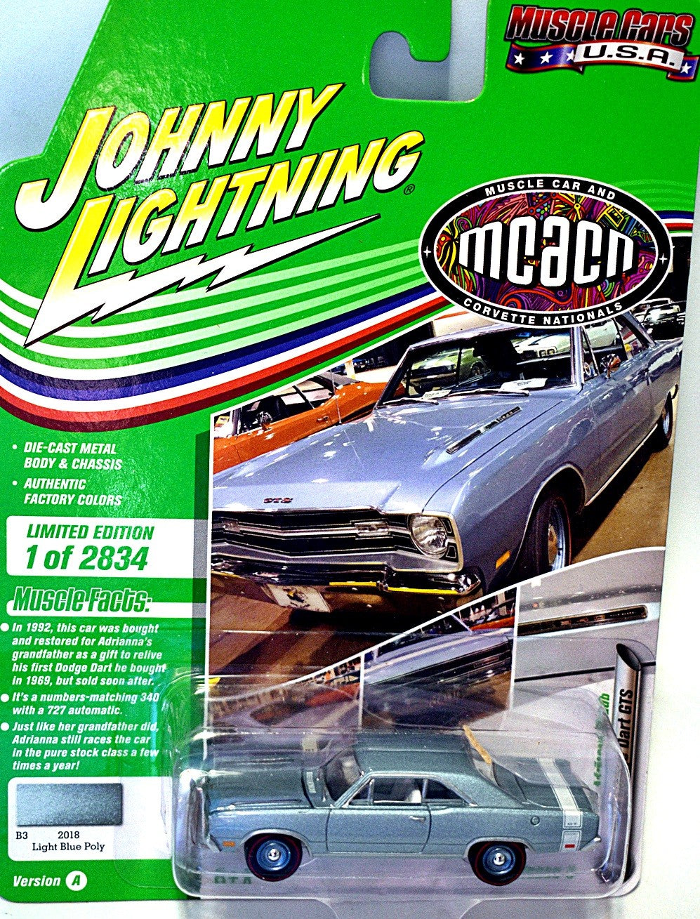 Johnny Lightning Muscle Cars USA - 1969 Dodge Dart GTS