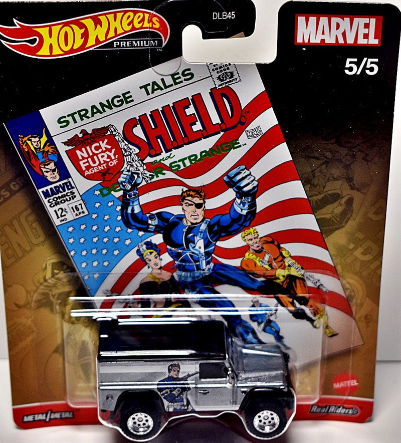 Hot Wheels Premium - Marvel Nick Fury Shield - Land Rover Defender 110 Hard Top