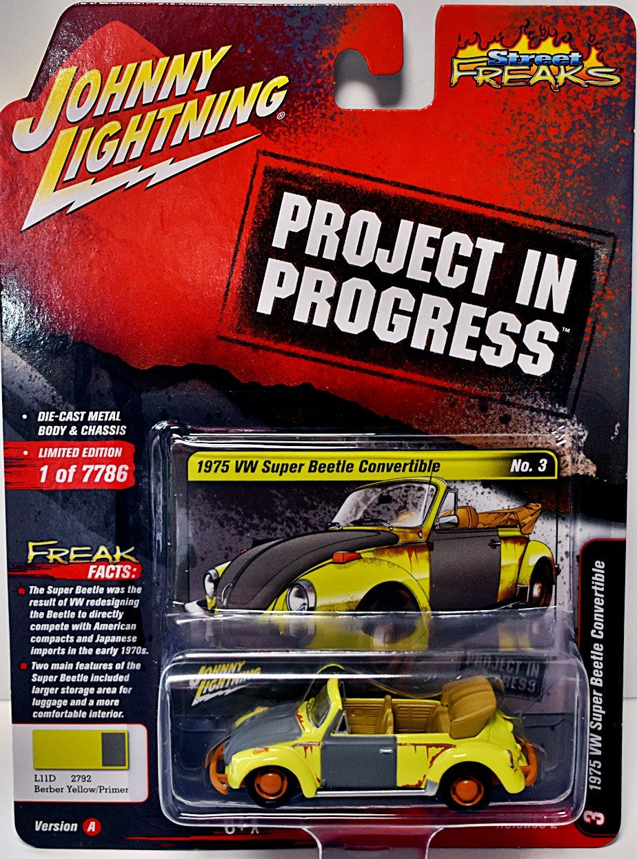 Johnny Lightning Street Freaks - Projects In Progress - 1975 Volkswagen Super Beetle Convertible
