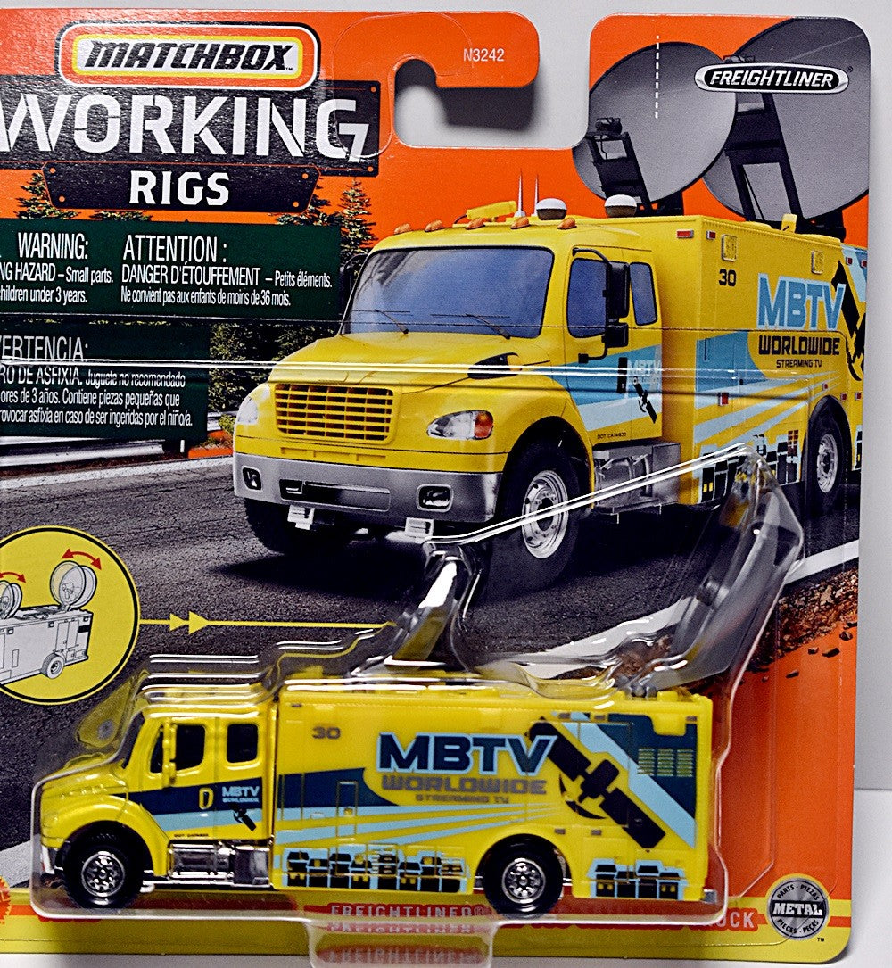 Matchbox Working Rigs - Freightliner M2 106 Satellite TV Truck