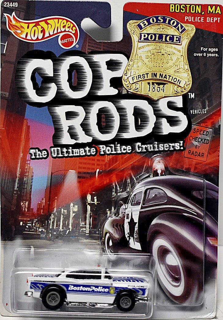 Hot Wheels Cop Rods - Boston Police - 1955 Chevrolet Bel Air