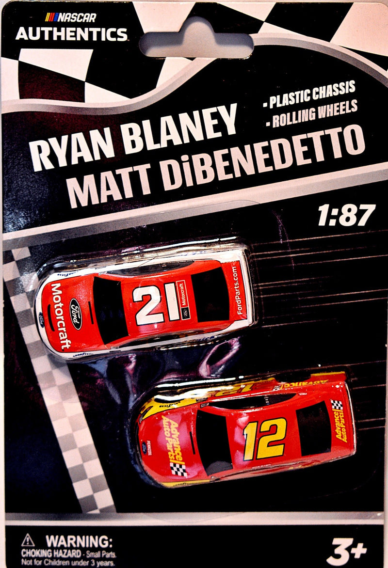 NASCAR Authentics - HO Scale Ryan Blaney Motorcraft and Matt DiBenedetto  Ford Mustangs
