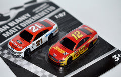 NASCAR Authentics - HO Scale Ryan Blaney Motorcraft and Matt DiBenedetto  Ford Mustangs
