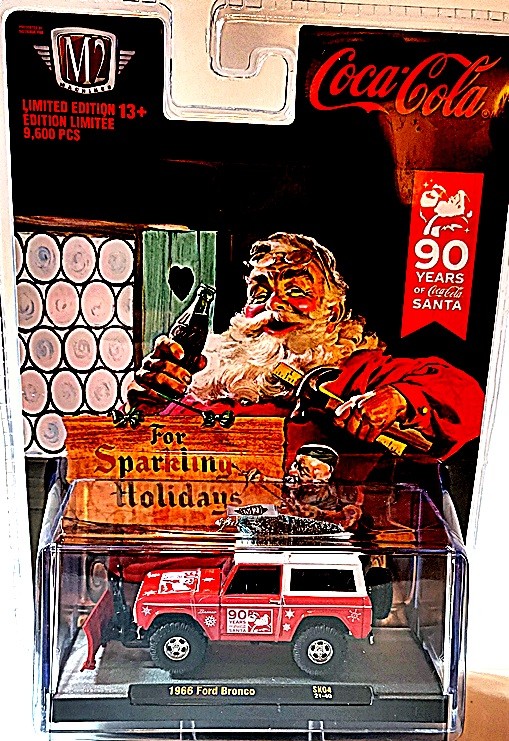 M2 Machines - Coca-Cola Christmas  - 90 Years of Coca-Cola Santa - 1966 Ford Bronco