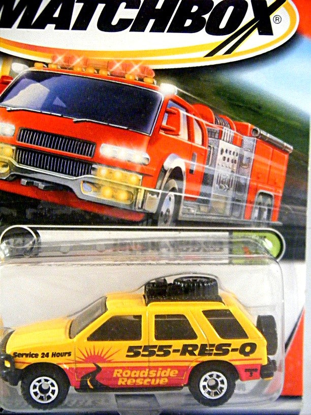 Matchbox 2000 Millennium Logo Chase Series Isuzu Rodeo Roadside Rescue  Truck