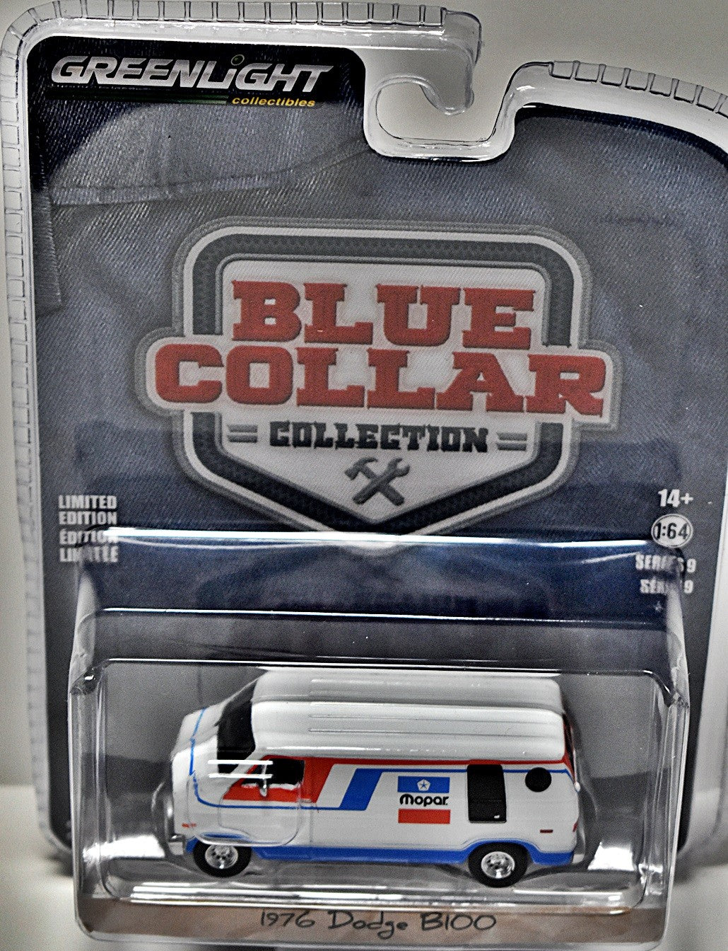 Greenlight - Blue Collar - 1976 Dodge B100 MOPAR Delivery Van