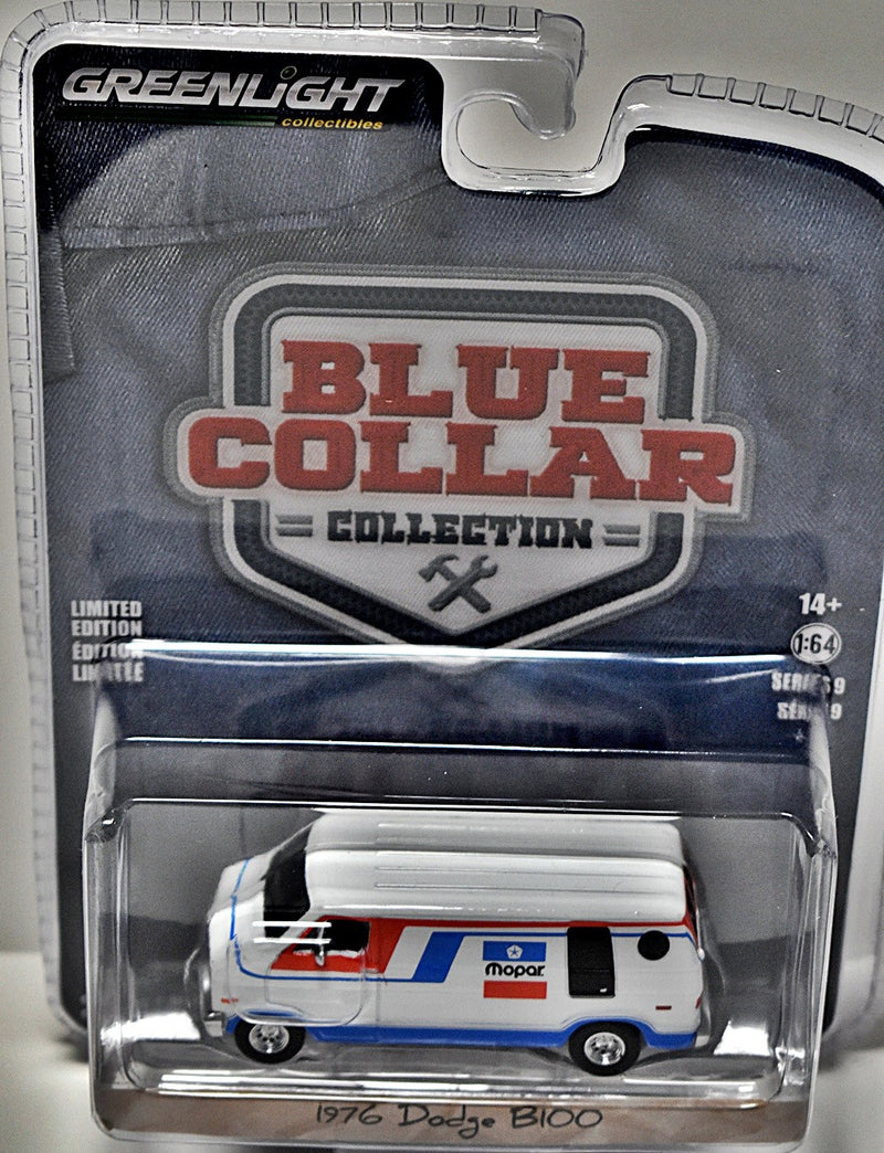 Greenlight - Blue Collar - 1976 Dodge B100 MOPAR Delivery Van